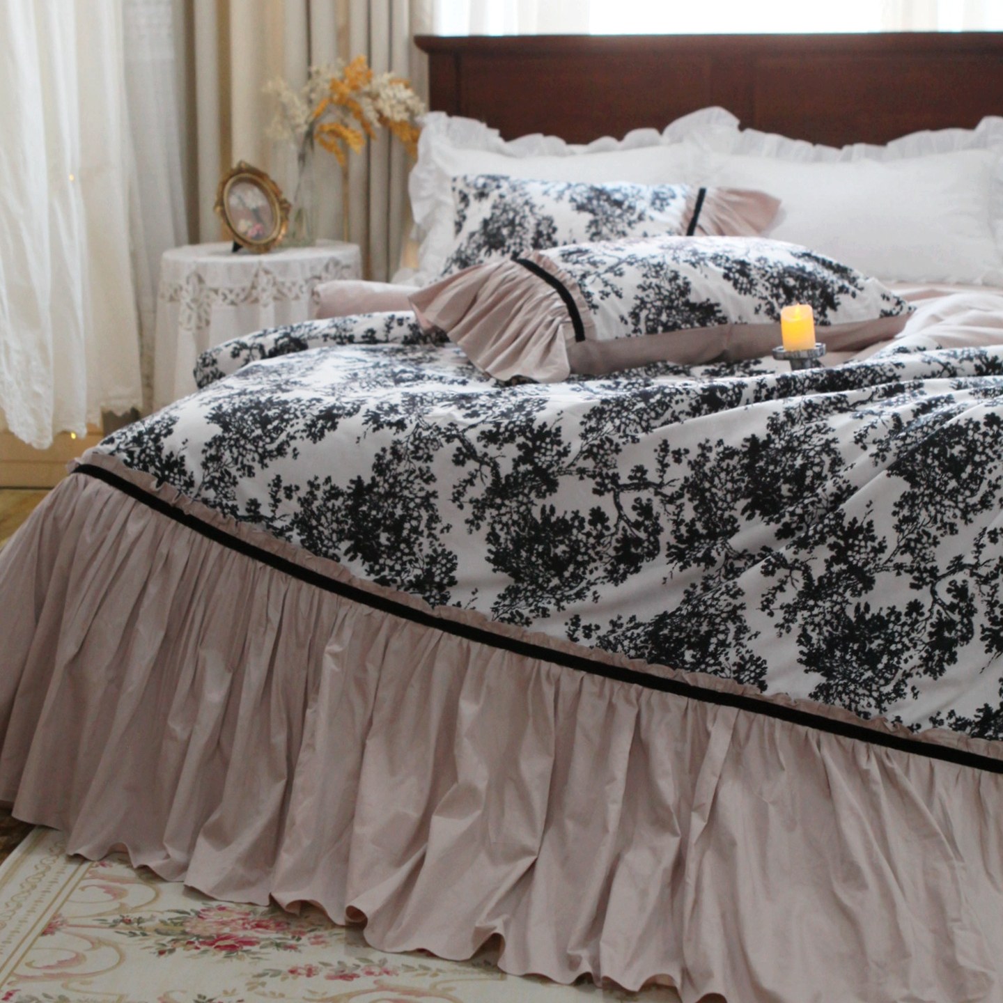 Aesthetic Floral Duvet Cover - Set Sprei Gaya Putri Prancis Christy