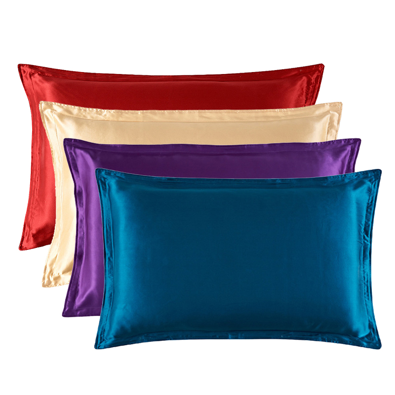 Satin Silk Pillowcase Hair Skin - 48x74cm sarung bantal kain perca Solid