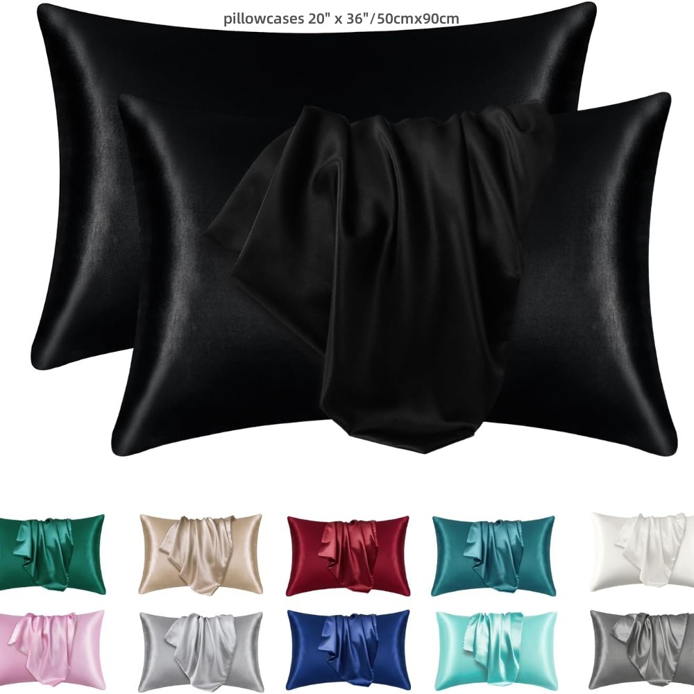 Satin Silk Pillowcase Hair Skin - 2 pak sarung bantal Satin untuk