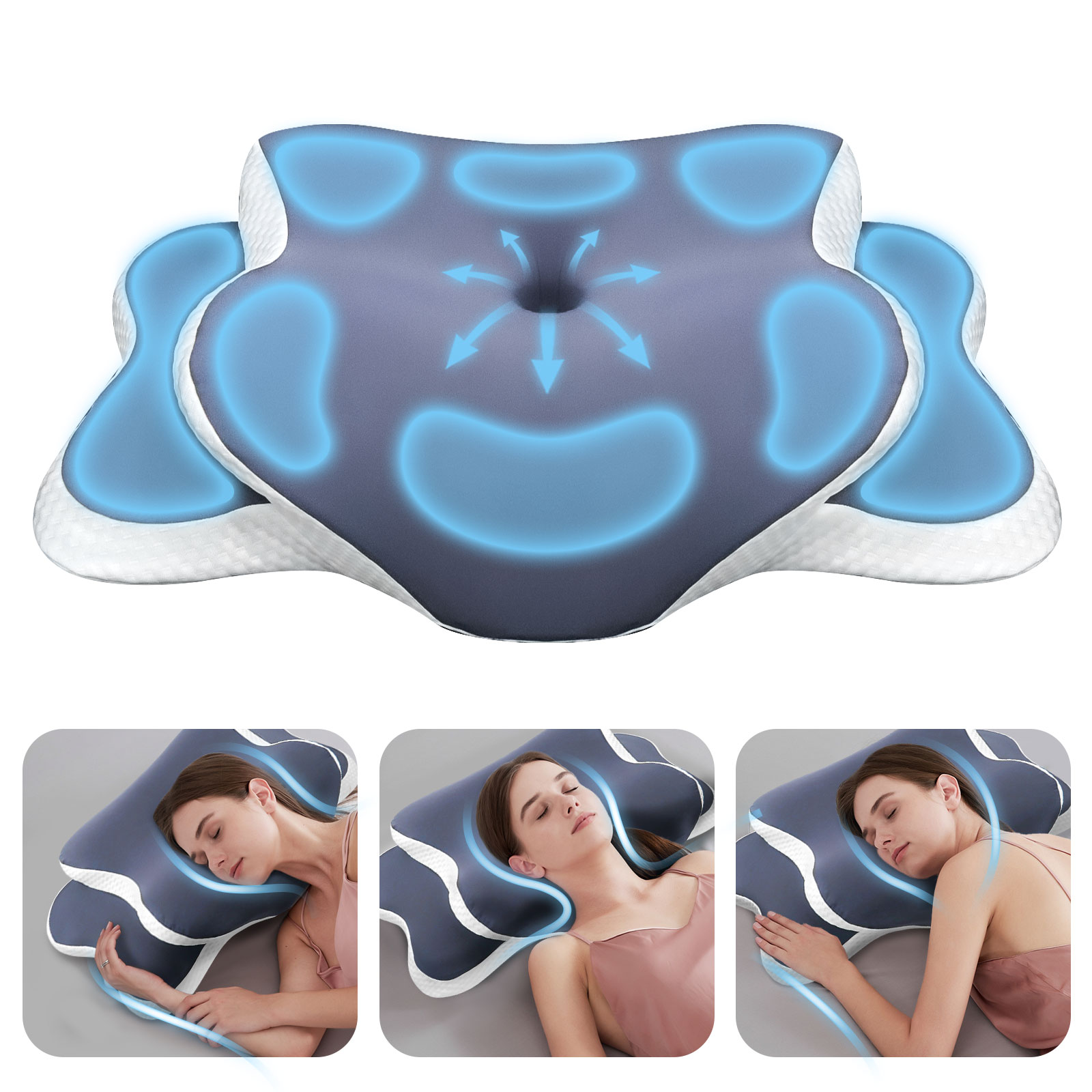 Memory Foam Orthopedic Pillow Neck Pain - Bantal Busa Memori Bantal Servikal Pereda