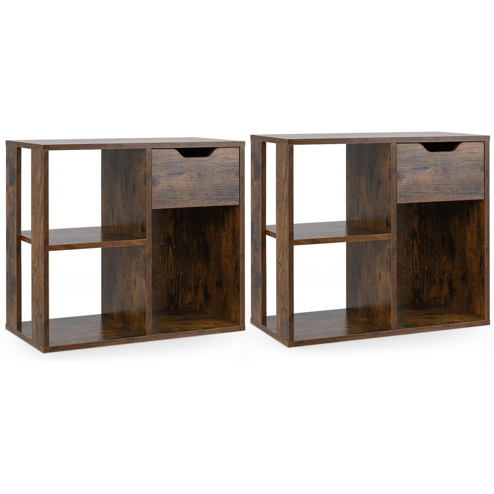 Storage & Organization - Rak Buku Kayu 3 Tingkat untuk