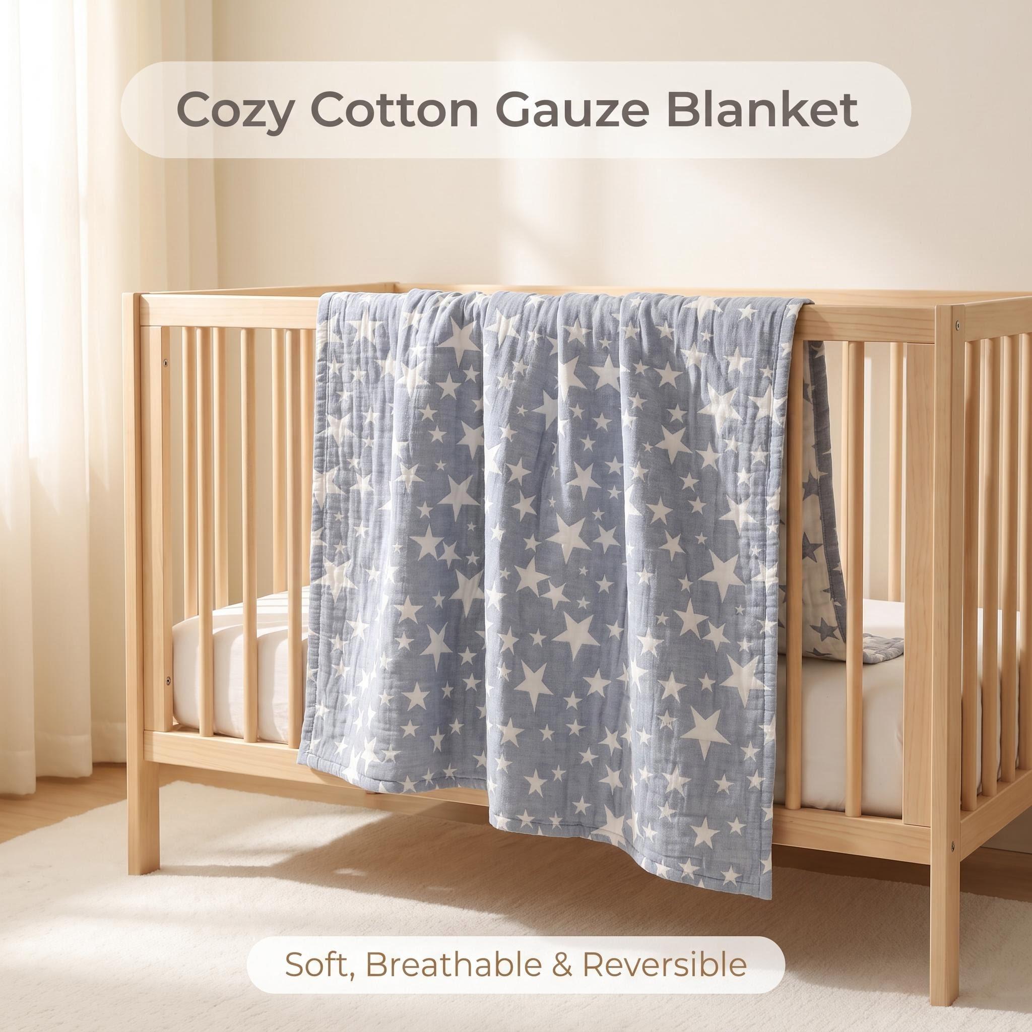 Muslin Cotton Bedspread - Selimut Katun Muslin 3-Lapis Ultra Lembut