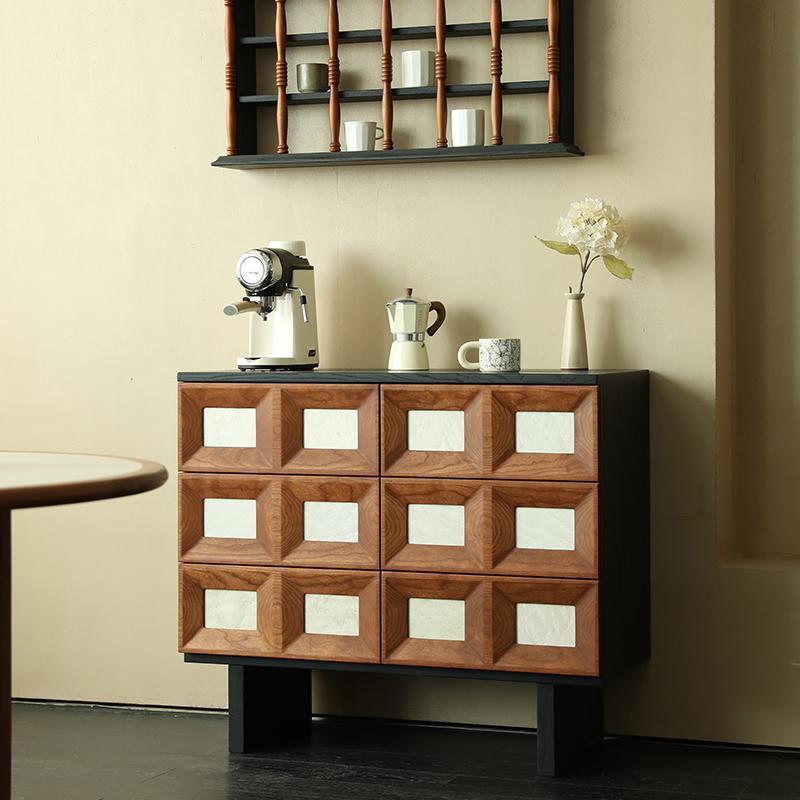 Storage & Organization - Lemari enam laci bergaya abad pertengahan,