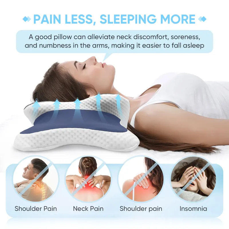 Memory Foam Orthopedic Pillow Neck Pain - Bantal Busa Memori Bantal Servikal Pereda
