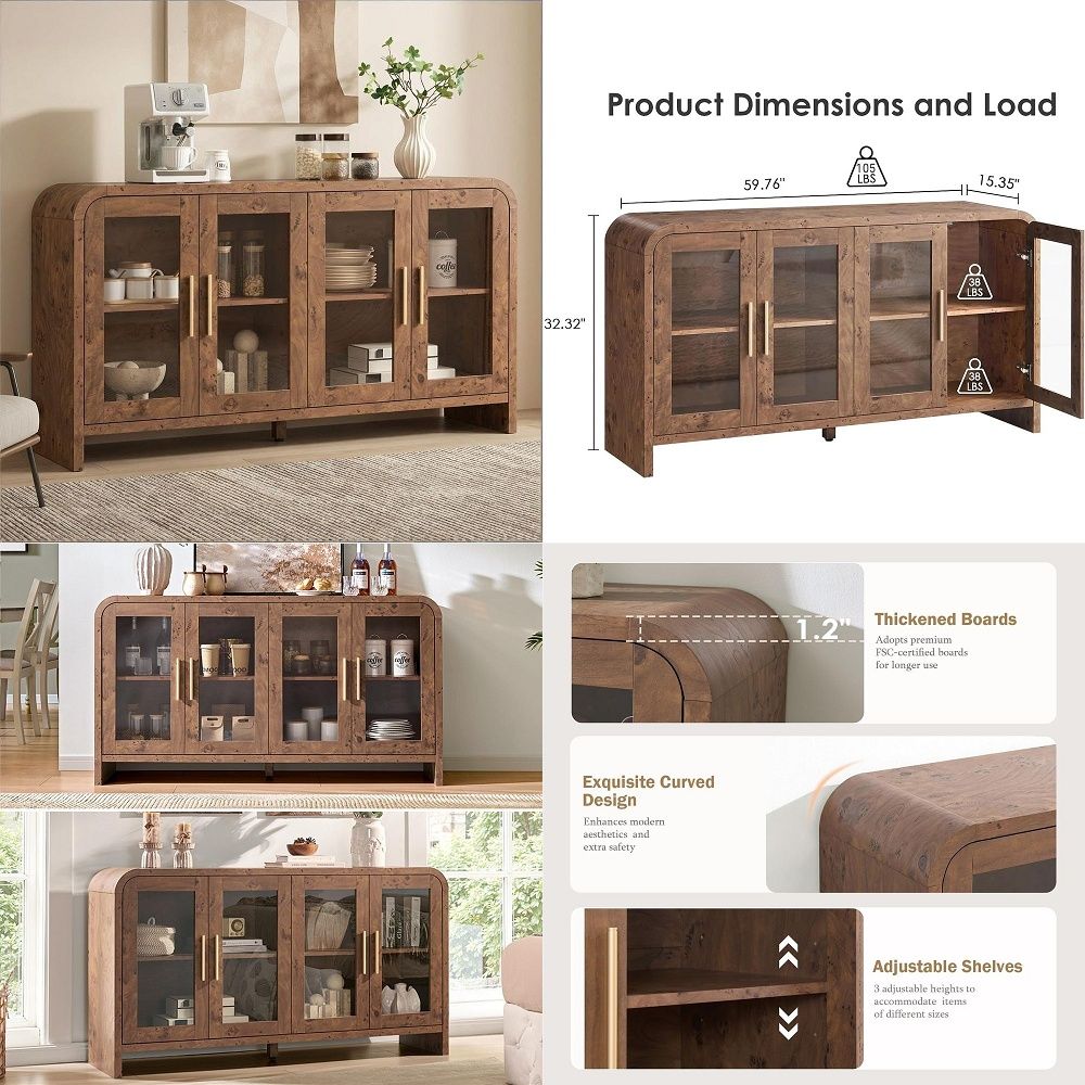 Storage & Organization - Lemari Bufet dengan Penyimpanan, Lemari Bufet