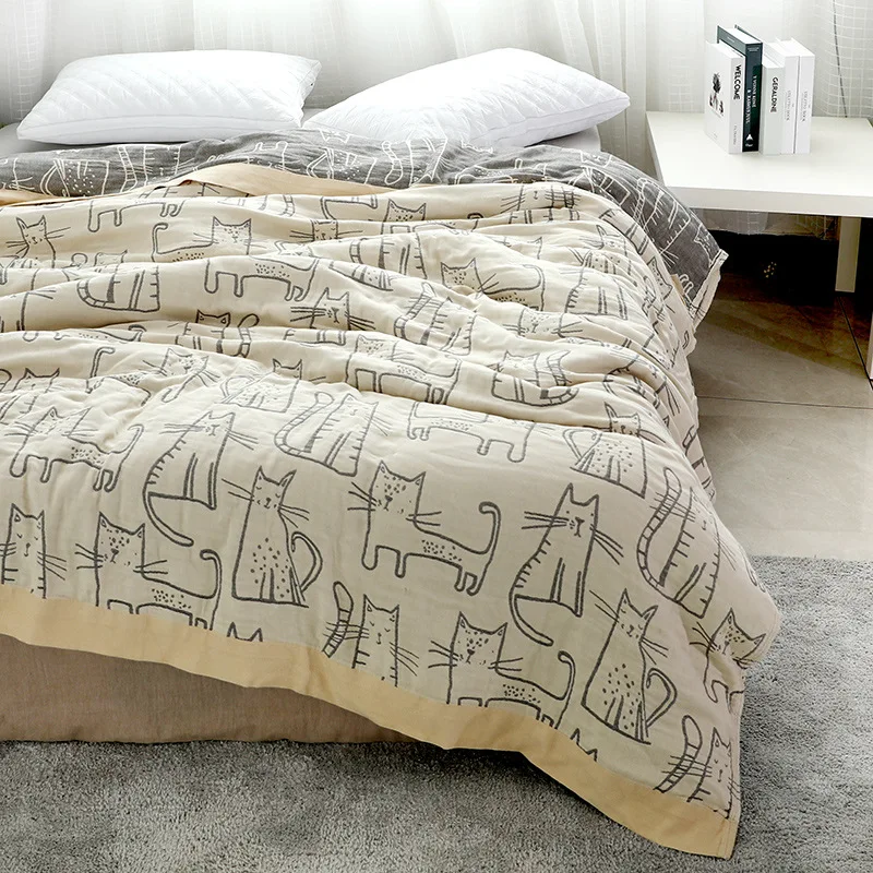 Muslin Cotton Bedspread - WASART selimut katun murni twel muslin
