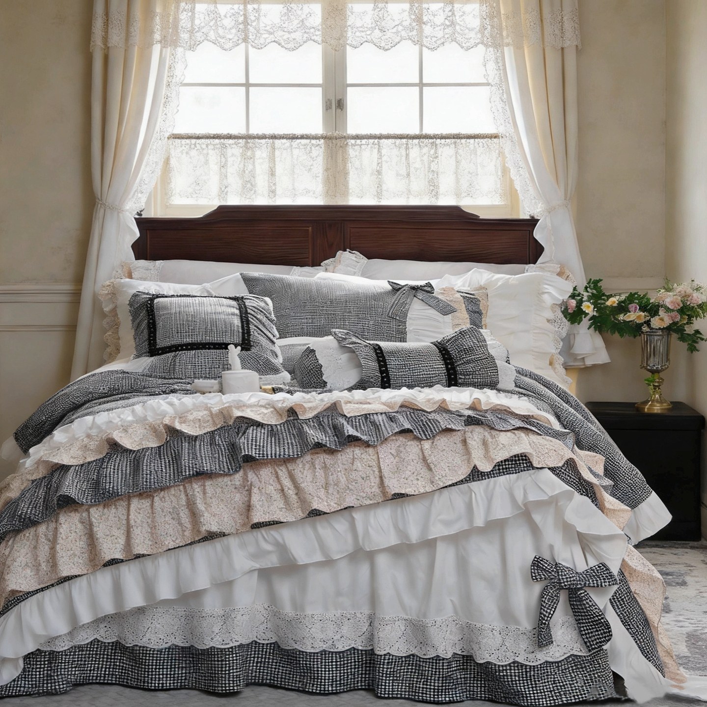 Aesthetic Floral Duvet Cover - Set Sprei Country Cottagecore Estetika Putri
