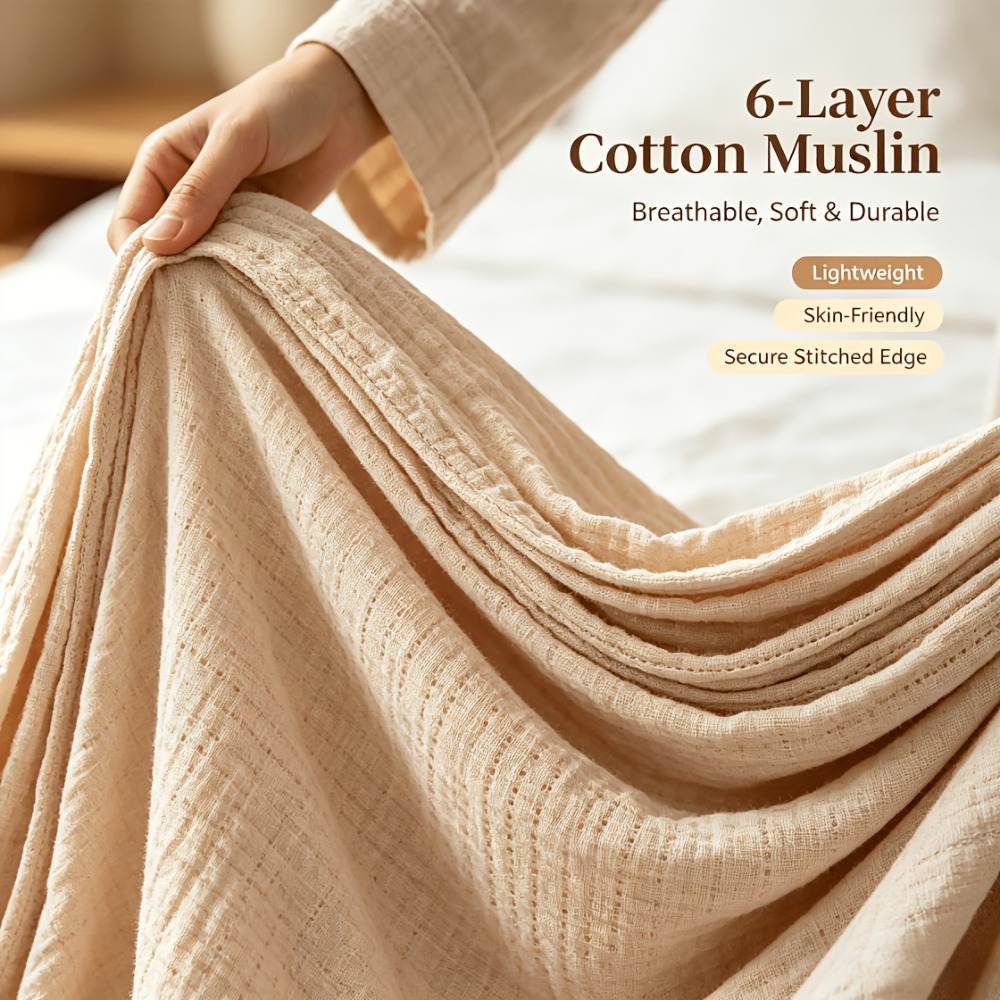 Selimut Muslin 100% Katun, Sel - Muslin Cotton Bedspread ulasan dan harga