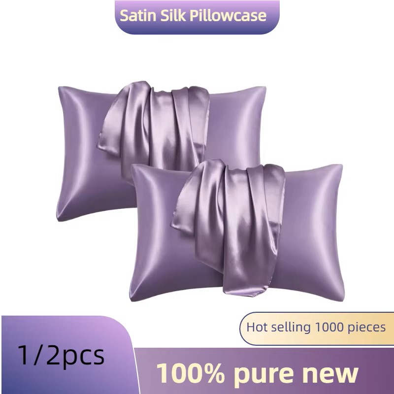 1/2 Buah Sarung Bantal Sutra S - Satin Silk Pillowcase Hair Skin ulasan dan harga