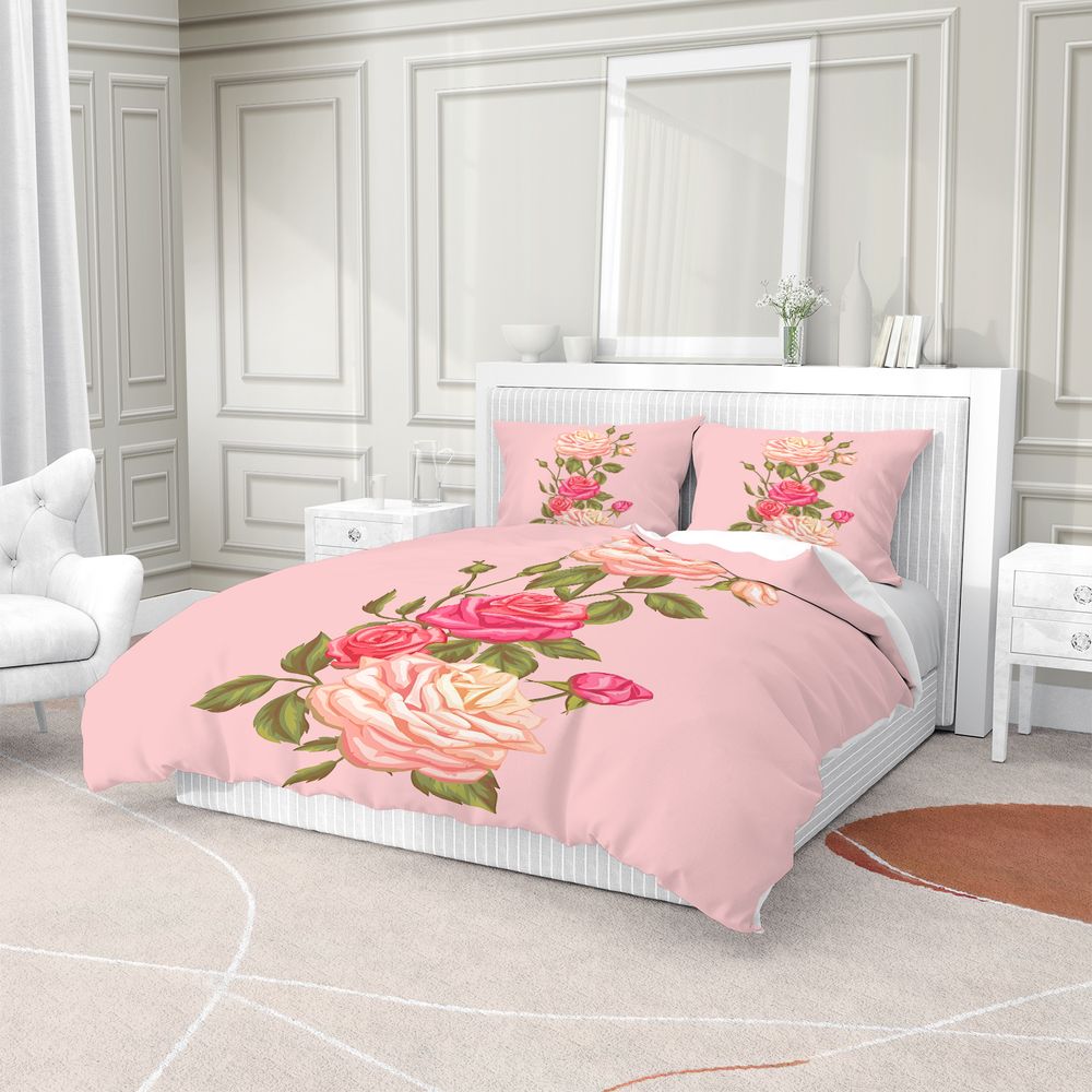 Set Penutup Selimut Motif Bung - Aesthetic Floral Duvet Cover ulasan dan harga