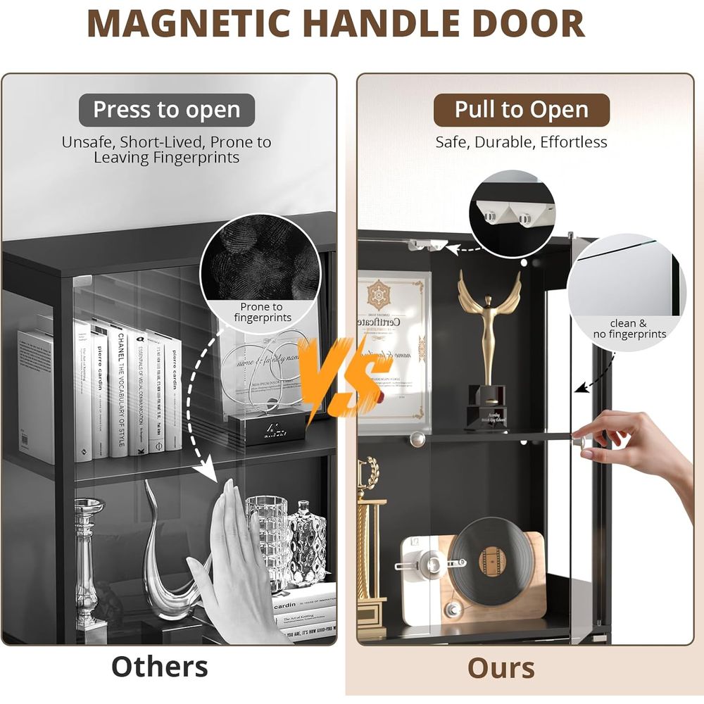 Lemari Pajangan Pintu Kaca 65, - Lighting ulasan dan harga