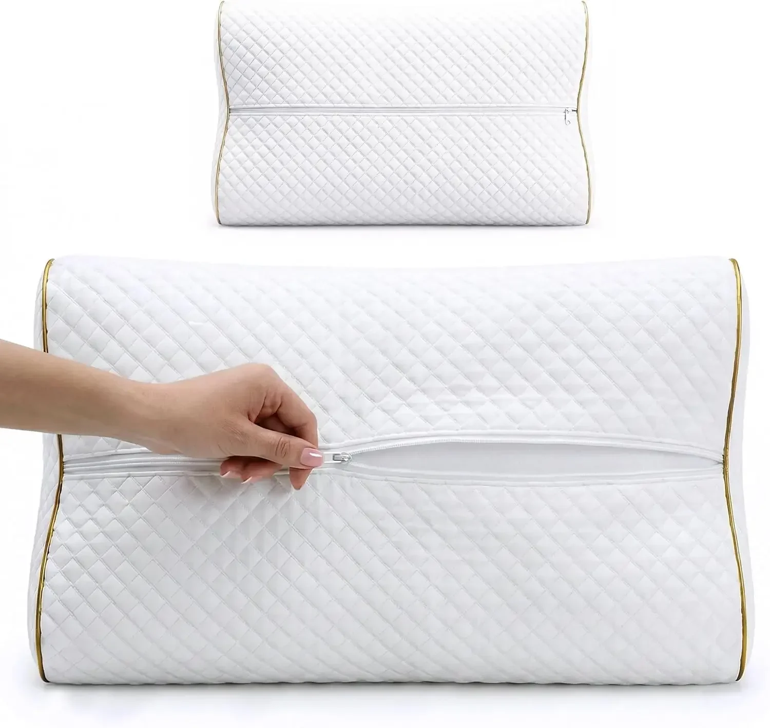 2-Pack Bantal Memory Foam Quee - Memory Foam Orthopedic Pillow Neck Pain ulasan dan harga