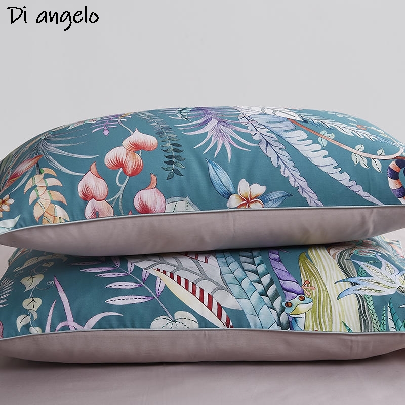 600TC 4Pcs Set Sprei Katun Mes - Aesthetic Floral Duvet Cover ulasan dan harga