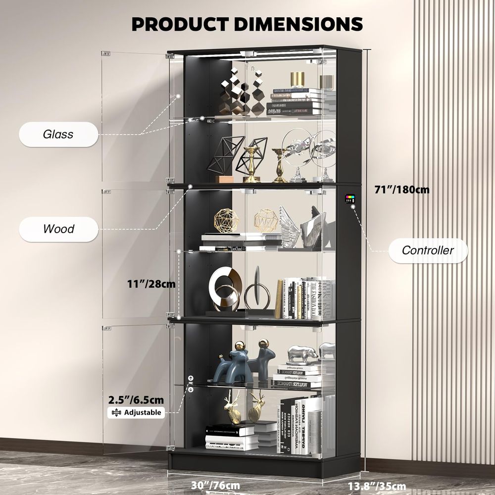 Lemari Pajangan dengan Pintu K - Lighting ulasan dan harga