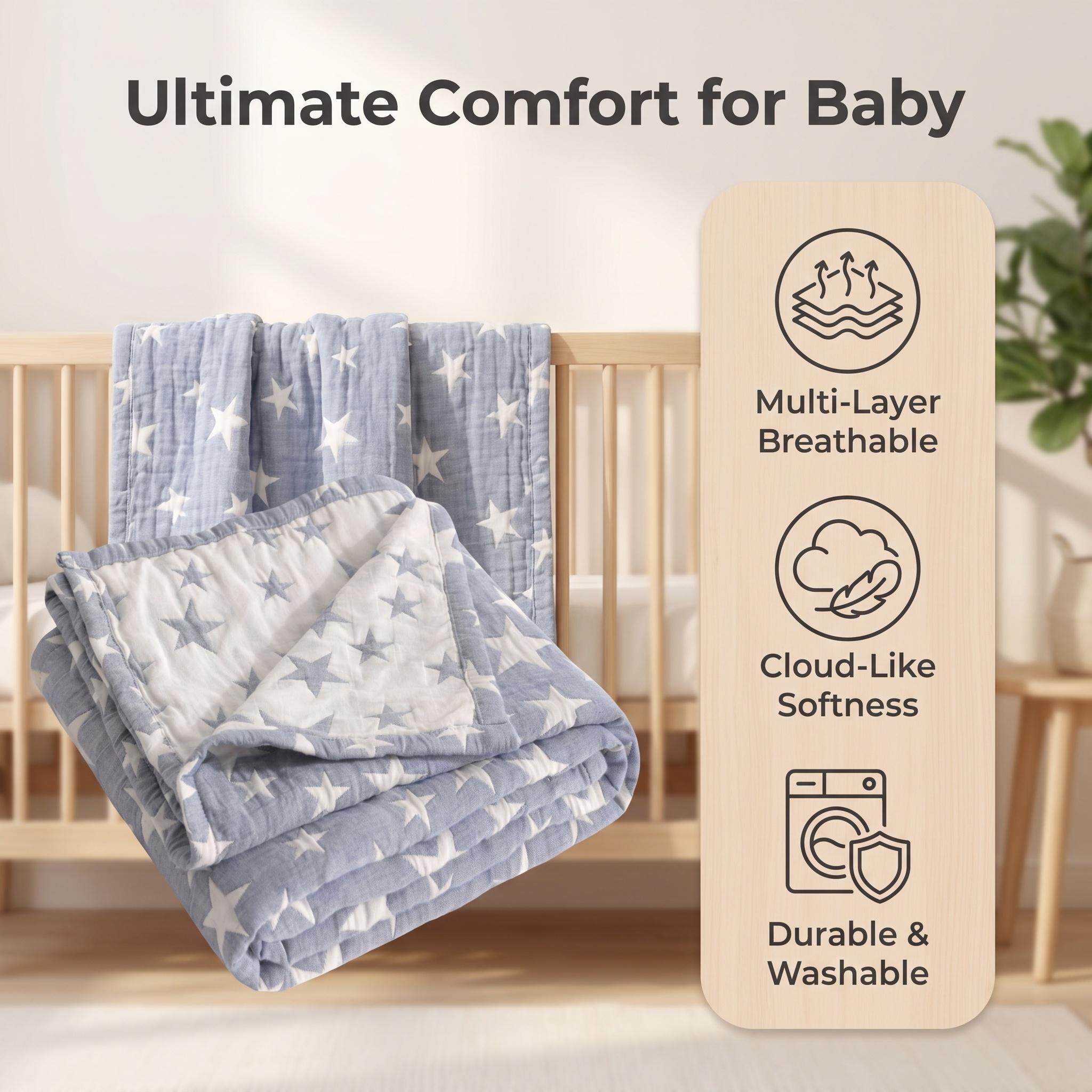 Selimut Katun Muslin 3-Lapis U - Muslin Cotton Bedspread ulasan dan harga