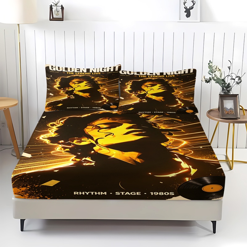 Set Sprei Fitted Michael Jacks - Fitted Bed Sheets Deep Pocket ulasan dan harga