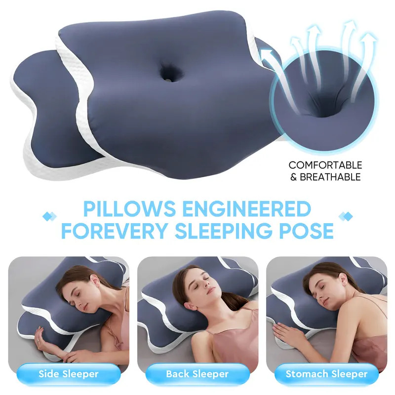 Bantal Busa Memori Bantal Serv - Memory Foam Orthopedic Pillow Neck Pain ulasan dan harga