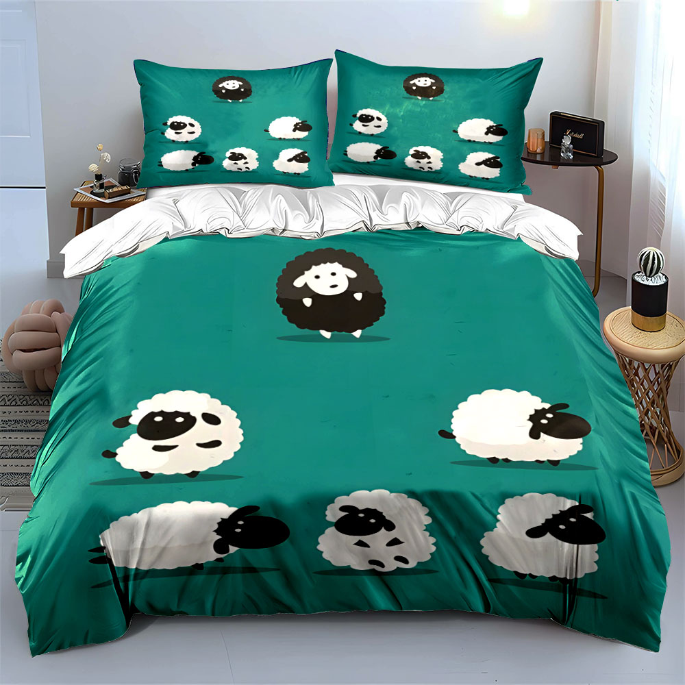 Set Sprei Motif Domba Kartun d - Duvet Cover Sets With Zipper ulasan dan harga