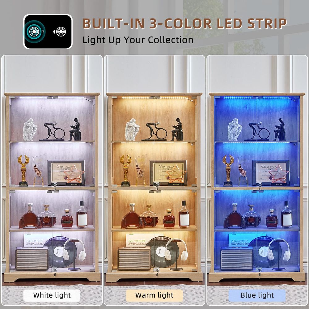 Lemari Pajangan Kaca Farmhouse - Lighting ulasan dan harga