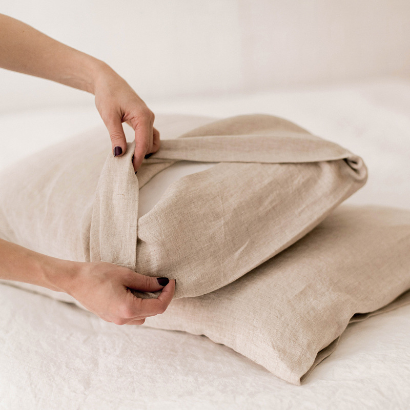 Set Sprei Linen Flax Organik M - Duvet Cover Sets With Zipper ulasan dan harga