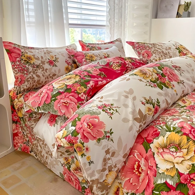 Set Penutup Selimut Bunga deng - Duvet Cover Sets With Zipper ulasan dan harga
